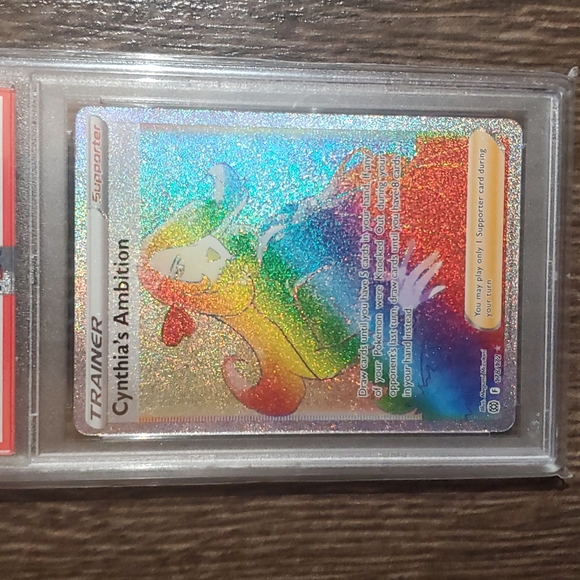 PSA 8 2022 Pokémon Brillant Stars - Full Art Secret Rare Cynthia's Ambition CARD - Picture 3 of 4